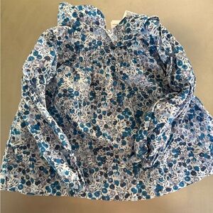 Jacadi Floral Blue and White Blouse